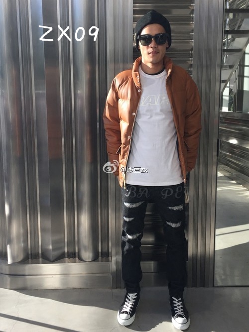 bape leather classic down jacket
