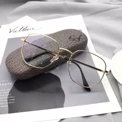 Makeup artifact Fashion Zhou Yangqing net red glasses of the same style female Korean version of the tide big frame flat mirror retro myopia frame