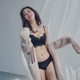 Anna mật ong nguyên bản Không vòng thép đồ lót nữ dày ngực nhỏ tụ tập sâu V gợi cảm áo ngực quần lót cotton Áo ngực không dây