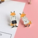 Tinh tế Harajuku Huy hiệu dễ thương Schoolbag Soft Girl Trâm Cartoon Anime Fox Rabbit Pin Ngực Phụ kiện khóa