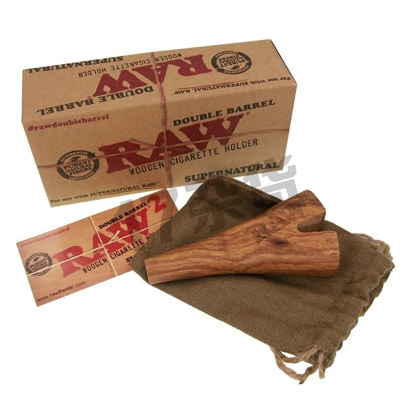 RAW plus thick jack double-pass wood cigarette holder