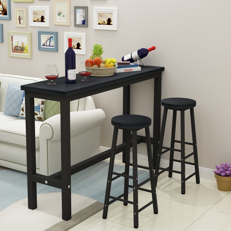 Leaning against the wall, the table domestic minimalist modern living room small, table and chairs iron art narrow table long bar table high foot table stool