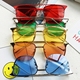 Hàn Quốc ulzzang Phim biển nửa khung kính râm nữ đường phố hipster chic gió hoang dã kính râm nam kính cận đổi màu Kính đeo mắt kính