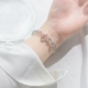 Tình yêu Lodge s925 Bạc Moonstone Labradorit Vòng Đeo Tay của Phụ Nữ Kim Cương Trăng Cong Dâu Tây Pha Lê Tay Trang Trí Vòng đeo tay Clasp