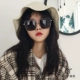 Kính râm đỏ vuông vuông nữ mặt tròn retro 2018 phiên bản Hàn Quốc Zhou Yang Qing kính râm hộp lớn kính râm kính nam khung
