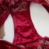 少女美屋 Прозрачные сексуальные красные трусы, нижнее белье для невесты, бордовый оберег на день рождения