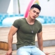 Mùa hè 2018 mới màu rắn cổ tròn áo thun nam tay ngắn Slim cơ co giãn cotton áo thun thể thao nam triều áo phông nam tay ngắn đẹp Áo phông ngắn