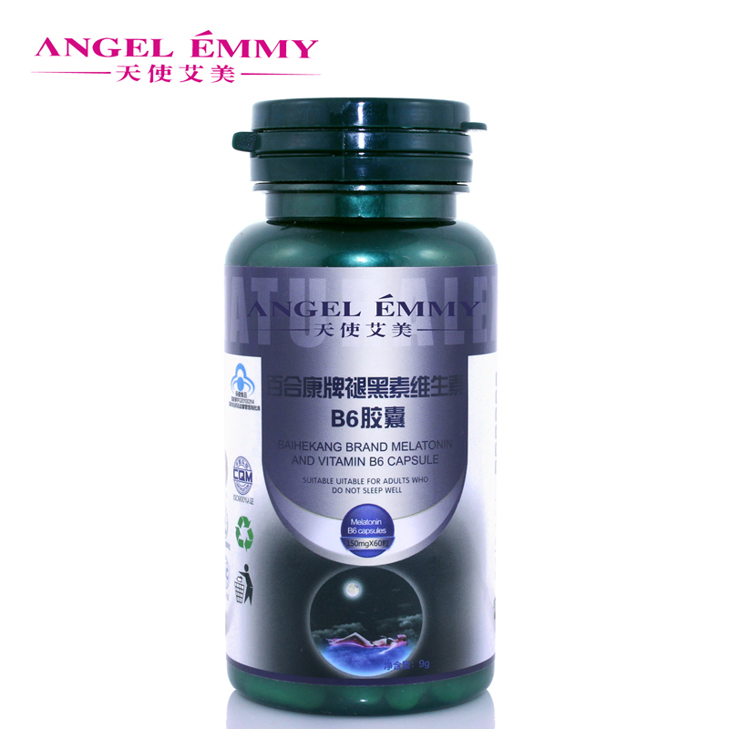 ANGELEMMY/天使艾美 百合康牌褪黑素维生素B6胶囊 0.15g/粒*60粒