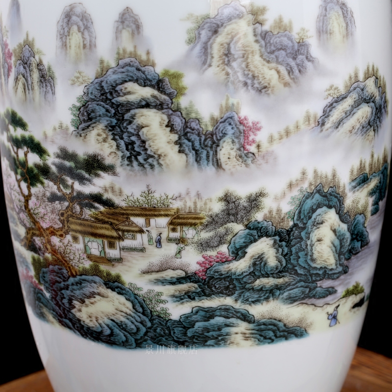 Jingdezhen ceramics landscape painting gourd bottle gourd bottle home furnishing articles mesa of I sitting room adornment is placed