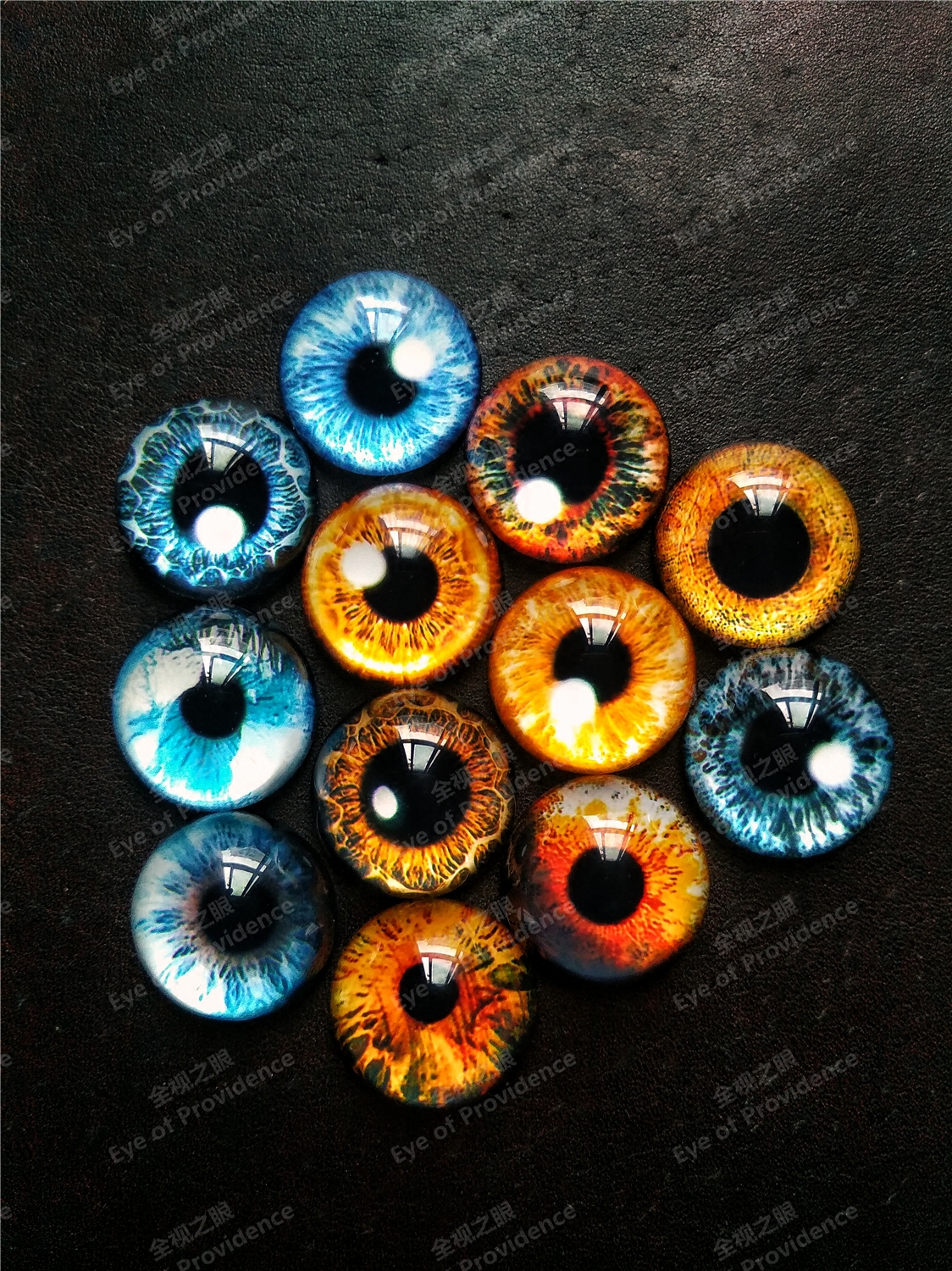 Glass glass prosthetic eye fake eye specimen eye cat eye lizard eye DIY eye ring twist twist longan all-seeing eye