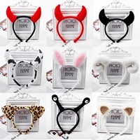 Phim hoạt hình ác quỷ sừng headband vui Giáng sinh sáng tạo kẹp tóc cừu sừng phụ kiện tóc cá tính headband trang sức hài hước dây buộc tóc vải