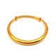 Vòng đeo tay nữ mạ vàng 24k cổ điển mạ vàng Push-pull có thể điều chỉnh vòng đeo tay bằng vàng dày giả bằng vàng trong một thời gian dài vòng đá phong thủy Vòng đeo tay Cuff