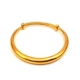 Vòng đeo tay nữ mạ vàng 24k cổ điển mạ vàng Push-pull có thể điều chỉnh vòng đeo tay bằng vàng dày giả bằng vàng trong một thời gian dài