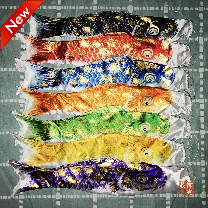 Japanese restaurant decoration Koi fish flag Japanese style seasonal koi fish flag Japanese Bronzing koi fish flag