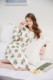 Peach mật ong dài áo ngủ nữ mùa hè gấu bông ve áo ngủ mùa xuân và mùa thu dài tay áo ngủ nữ cardigan đồ ngủ dịch vụ nhà đồ ngủ gợi cảm Đêm đầm