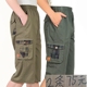 Bajiang rồng trung niên của nam giới chiến đấu cotton bảy quần men casual loose cao eo quần cha quần short 7 quần Quần tây thường