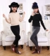 Cha mẹ con ăn mặc của phụ nữ Người mẫu mùa thu và mùa đông mặc cô gái cotton mặc gói mỏng hông hông cơ thể giả quần legging hai mảnh quần váy