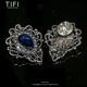 Cổ áo giả phụ kiện khí chất cao cấp sapphire cổ áo pin thả áo cổ áo pin đính cườm cổ áo trâm cài cổ áo khóa - Trâm cài