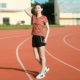 Quần áo thể thao phù hợp với nam chạy bộ mùa hè giản dị hai mảnh mỏng nữ ngắn tay cỡ lớn tập thể dục hai mảnh