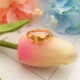 Nhẫn vàng vàng đồng xu dày mới mô phỏng nhẫn nữ 24K mạ vàng mờ một mũi tên đeo trái tim tình yêu nhẫn vàng nhẫn nữ Nhẫn