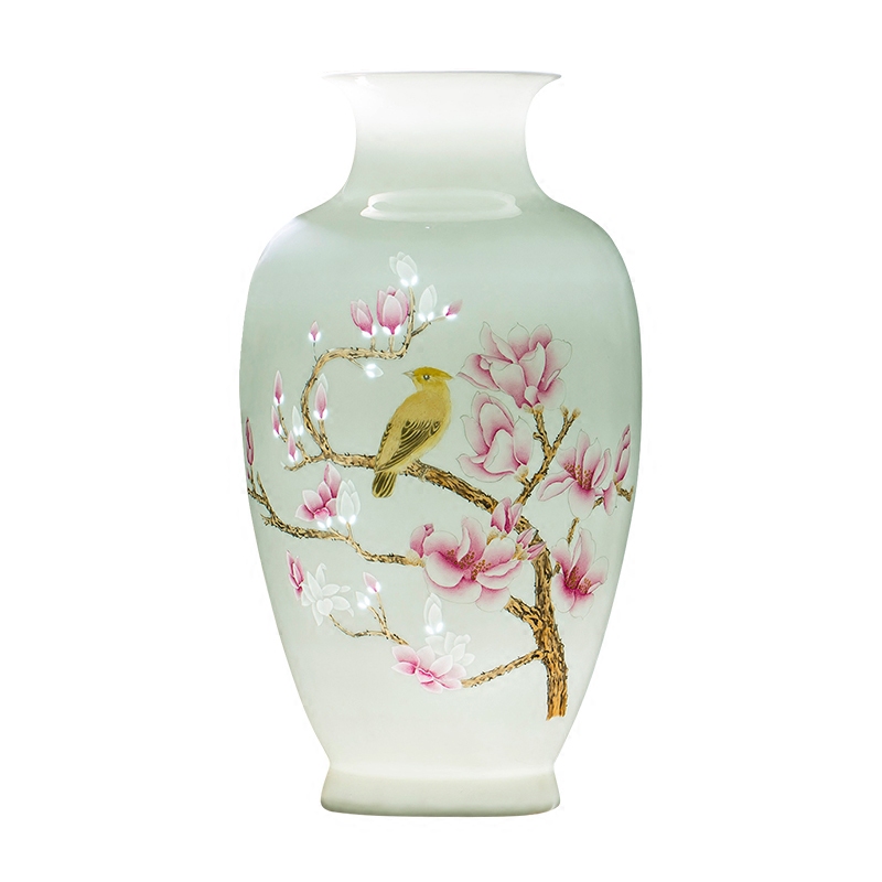 Jingdezhen ceramic vases, master of Chinese modern hand - made thin foetus and exquisite home sitting room porch decoration furnishing articles