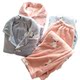 Mùa đông ấm áp tình yêu vật nuôi ~ ấm tình yêu flannel nhà thiết lập phim hoạt hình dễ thương nam và nữ mùa đông đồ ngủ dày pijama nam Cặp đôi