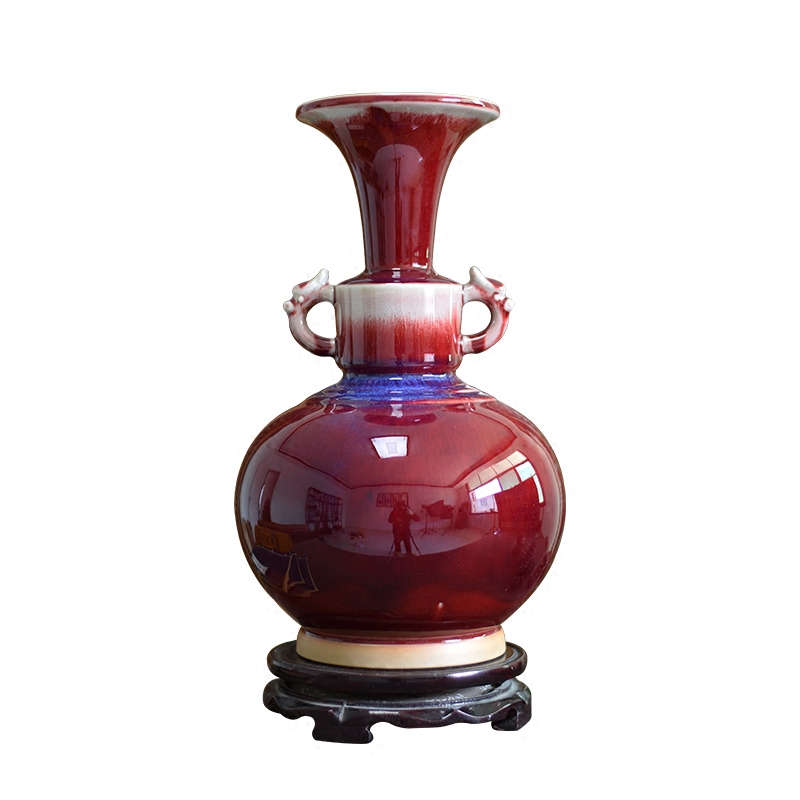 Jing jun porcelain, jingdezhen ceramics up archaize crack vase household adornment handicraft furnishing articles