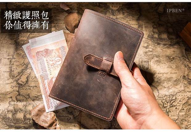 Vintage hộ chiếu giữ tài liệu du lịch túi nam và nữ gói thẻ tài liệu đa chức năng túi hướng dẫn vé hộ chiếu túi giấy kẹp - Túi thông tin xác thực ví đựng thẻ cho nam