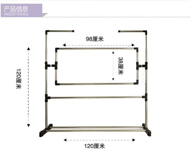 Cross Stitch kệ Máy tính để bàn đa chức năng âm thanh nổi khung chéo thép không gỉ điều chỉnh lớn thêu cross Stitch khung - Công cụ & phụ kiện Cross-stitch