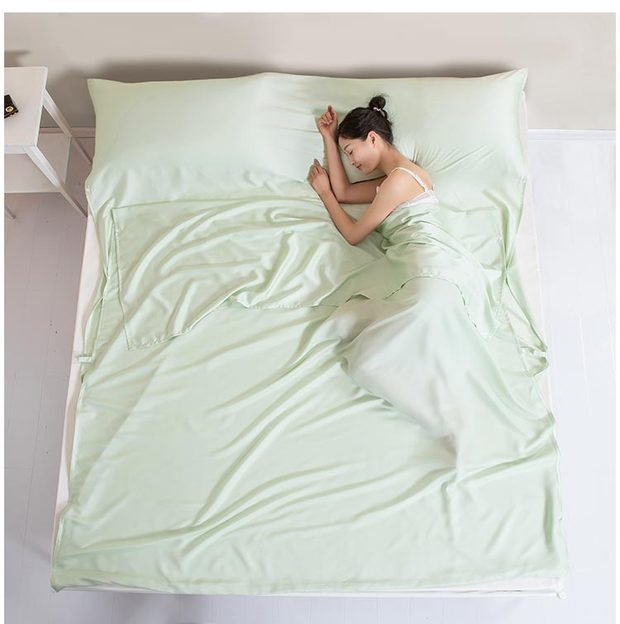 Khách sạn xách tay Du lịch Khách sạn Du lịch Túi ngủ bẩn 60 Tấm vải đôi Tencel Single Double Silky - Túi ngủ túi ngủ naturehike