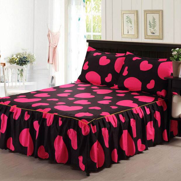 Tình dục thú vị váy đơn song song chà nhám twill Hàn Quốc bảo vệ nệm bọc nệm trải giường đơn sản phẩm Mưa sao băng 15 - Váy Petti váy giường đẹp	