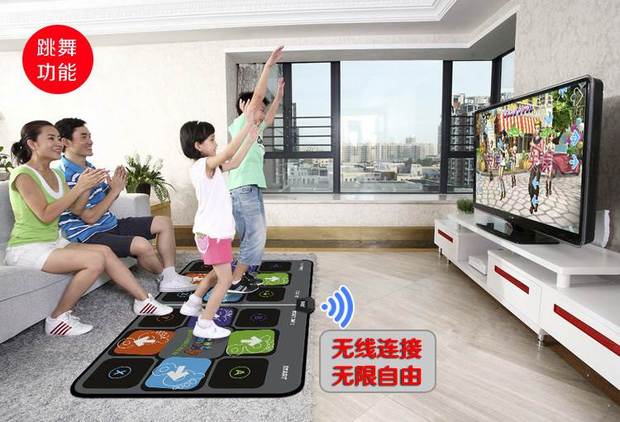 Dance Fighter King Wireless dày 30 mm mm đôi nhảy mat TV máy tính sử dụng kép trò chơi somatosensory HD - Dance pad