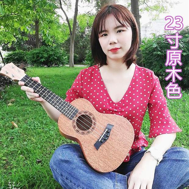 Đàn ukulele mới bắt đầu đàn guitar và đàn bà nhạc cụ veneer đàn guitar nhỏ bằng gỗ trẻ em uklele - Nhạc cụ phương Tây