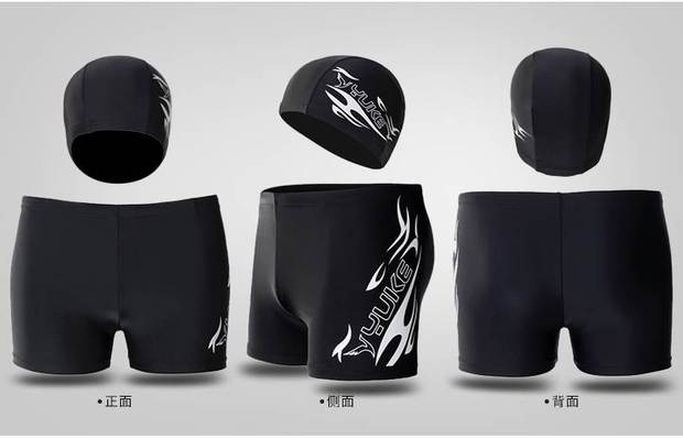 Đồ bơi nam boxer quần nam mùa xuân nóng quần kích thước lớn đồ bơi lỏng nam thời trang kính bơi mũ thiết bị đồ bơi - Nam bơi đầm