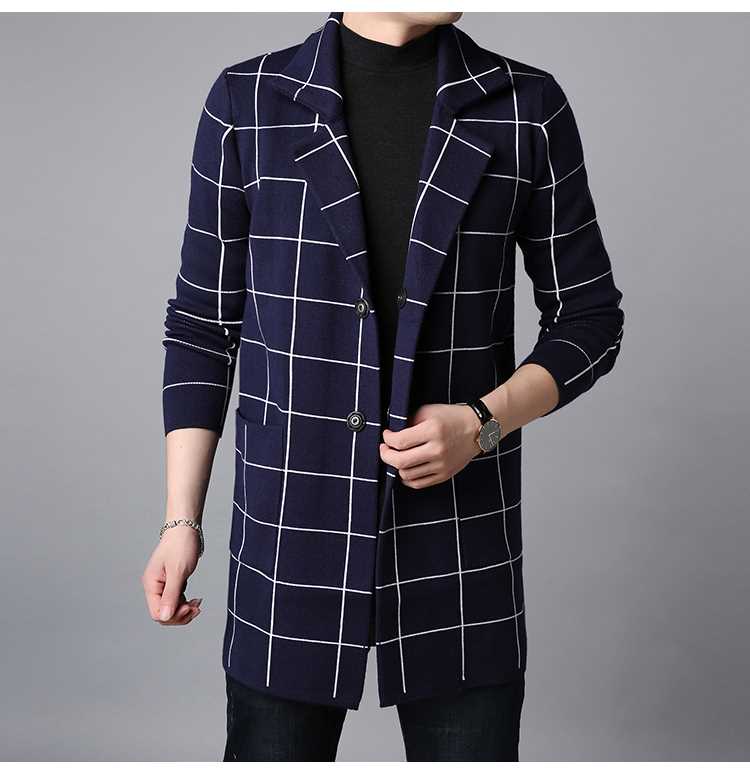 Áo len nam 2018 áo len nam mùa thu áo gió mới phiên bản Hàn Quốc của chiếc áo len dài tự canh - Áo len thể thao / dòng may áo len đẹp