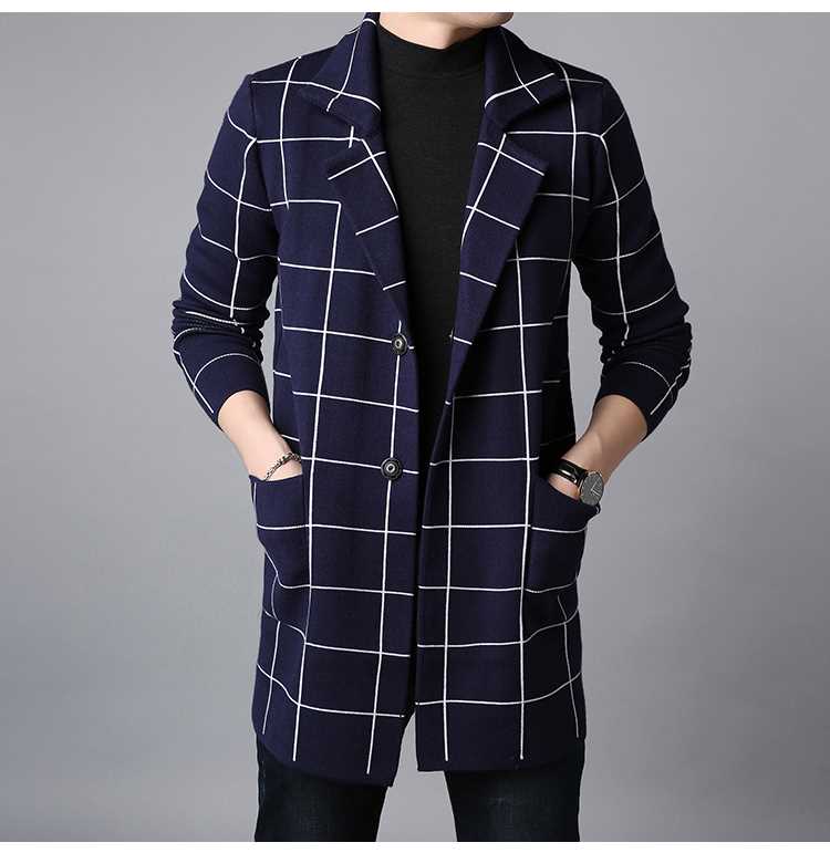Áo len nam 2018 áo len nam mùa thu áo gió mới phiên bản Hàn Quốc của chiếc áo len dài tự canh - Áo len thể thao / dòng may áo len đẹp