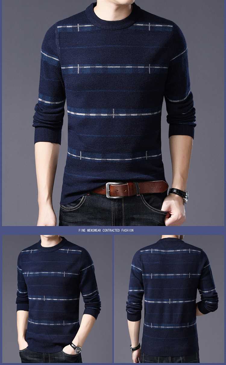 Amoy chỉ có sản phẩm mùa đông mới chạm đáy áo len nam áo len nam ấm áp áo len trung niên - Áo len thể thao / dòng may áo khoác len nữ mỏng
