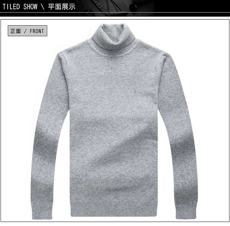 Buồng khách áo len cashmere cho nam mùa đông có thể được biến thành áo len cao cổ nam màu rắn ấm áo len kích thước lớn màu đỏ - Áo len thể thao / dòng may áo len thổ cẩm