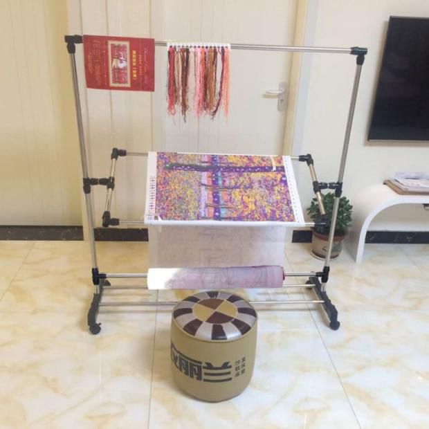Cũ ba thêu tranh thêu khung nhà Pháp máy tính để bàn giường phổ dụng công cụ thêu gấp lớn - Công cụ & phụ kiện Cross-stitch tranh thêu phật a di đà