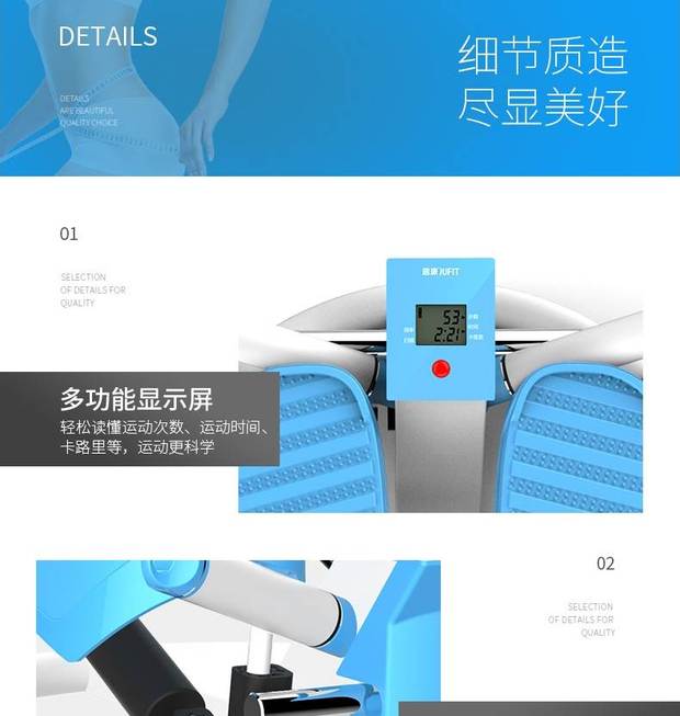 Máy gia đình Stepper nữ leo núi 3D nhỏ chân tại chỗ máy tập thể dục Thiết bị tập thể dục 2D bước dây quà tặng - Stepper / thiết bị tập thể dục vừa và nhỏ tạ cầm tay