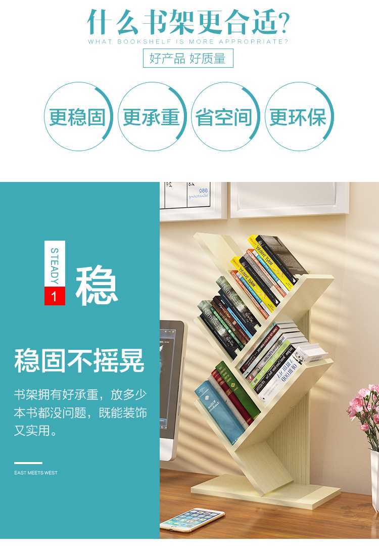 Hỗ trợ ba tầng treo tường tích hợp bàn máy tính Bàn phân loại đơn giản và chắc chắn cạnh giường ngăn kéo tủ sách kệ gỗ đẹp