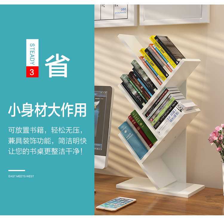 Hỗ trợ ba tầng treo tường tích hợp bàn máy tính Bàn phân loại đơn giản và chắc chắn cạnh giường ngăn kéo tủ sách kệ gỗ đẹp