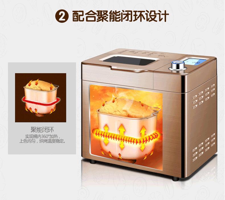 2019 mới đa chức năng gia đình máy bánh mì tự động inox trái cây nhồi bánh mì - Máy bánh mì giá lò nướng bánh mì xoay 6 khay