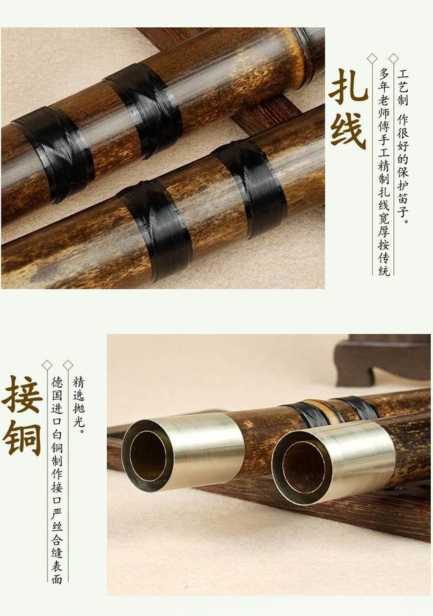 Nhạc cụ sáo Trịnh Yintang thổi sáo Zizhu chơi Zizhu đồng C giai điệu - Nhạc cụ dân tộc mua đàn tỳ bà