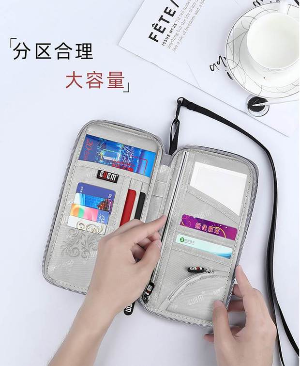 Gói tài liệu du lịch đa chức năng du lịch hàng hóa du lịch du lịch Nhiều thẻ chủ thẻ ví hộ chiếu gói vé hộ chiếu - Túi thông tin xác thực túi đeo chéo nữ hàn quốc