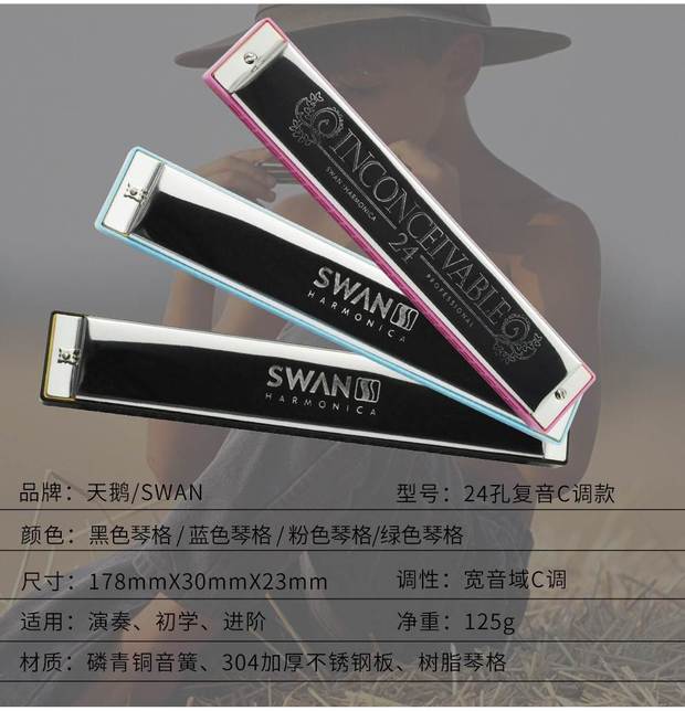 Swan hòa tấu 24 lỗ trẻ em người mới bắt đầu người lớn đa âm c giai điệu tự học giai điệu piano nam và nữ nhạc cụ - Nhạc cụ phương Tây