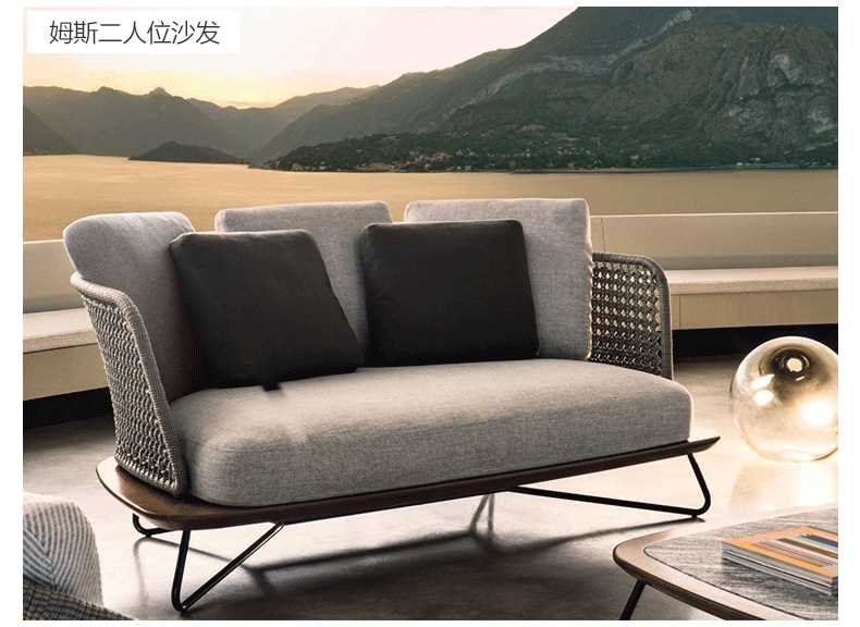 之 藤 Ghế sofa mây ngoài trời YOUZHITENG ngoài trời ban công ngoài trời sofa mây 1 + 1 + 3 + - Nội thất siêu thị xe đẩy hàng 4 bánh