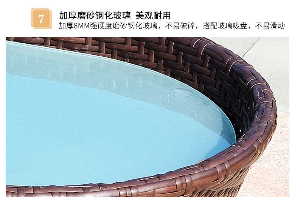 Sofa mây Jialemei ngoài trời mây ghế sofa ban công mây giải trí nội thất phòng khách ngoài trời 3 + 1 + 1 + - Nội thất siêu thị