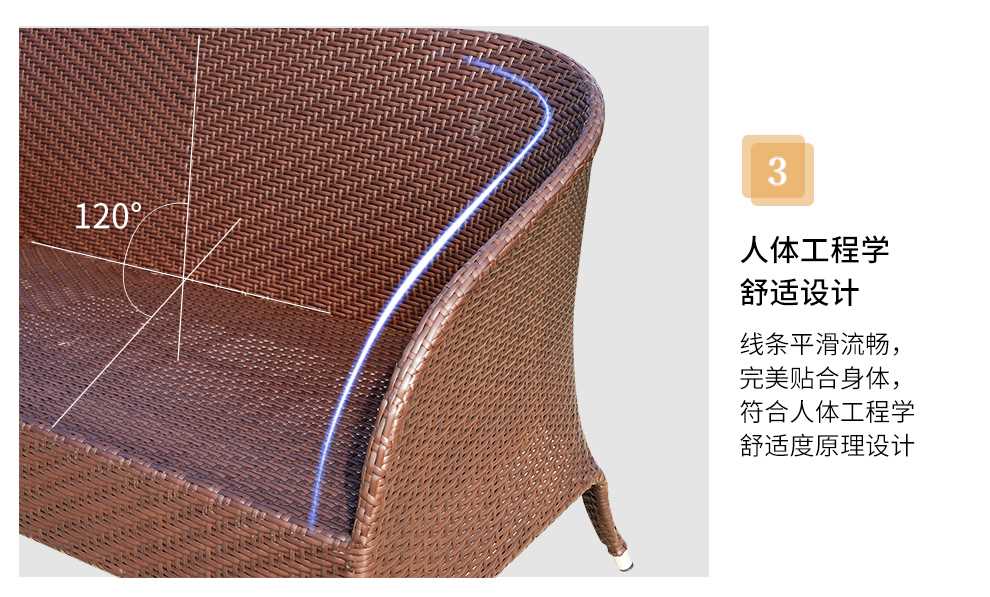 Sofa mây Jialemei ngoài trời mây ghế sofa ban công mây giải trí nội thất phòng khách ngoài trời 3 + 1 + 1 + - Nội thất siêu thị