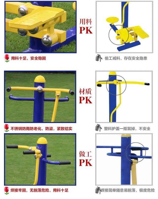 Thiết bị thể dục ngoài trời ngoài trời, người trung niên, bước, máy chạy bộ, công viên cộng đồng, đường vuông, mở rộng - Stepper / thiết bị tập thể dục vừa và nhỏ tạ ấm